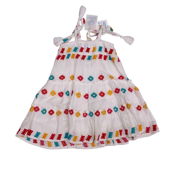 NWT Mer St. Barth Size 8 Bella Shoulder Tie Dress with Embroidery - Picture 5 of 5